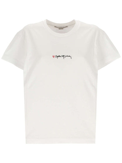 T-shirt with embroidered logo