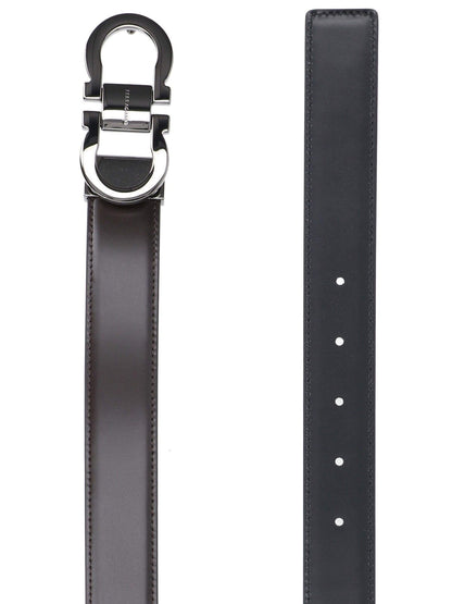 Reversible "Gancini" belt