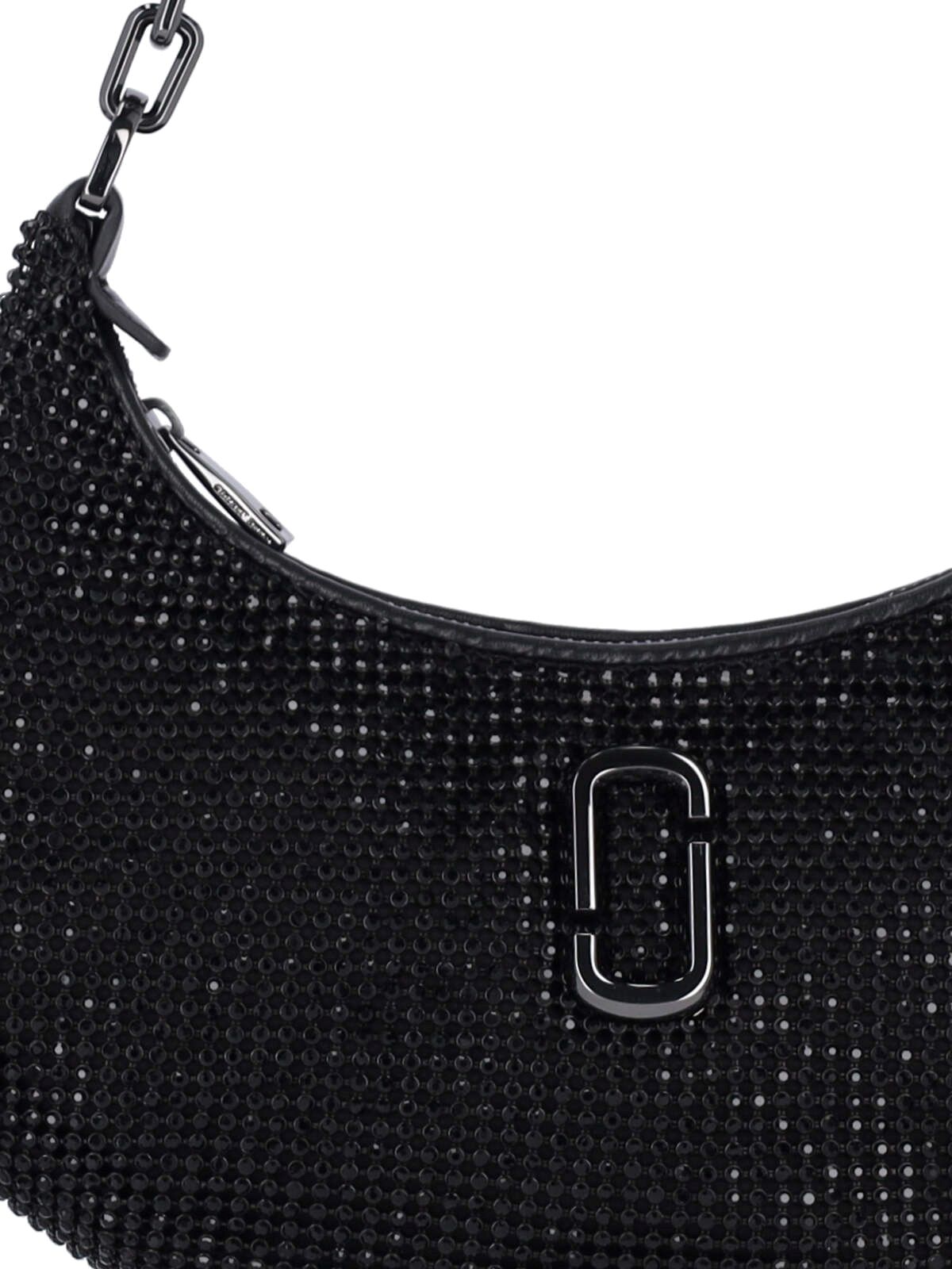 Borsa a spalla "Rhinestone Small Curve"