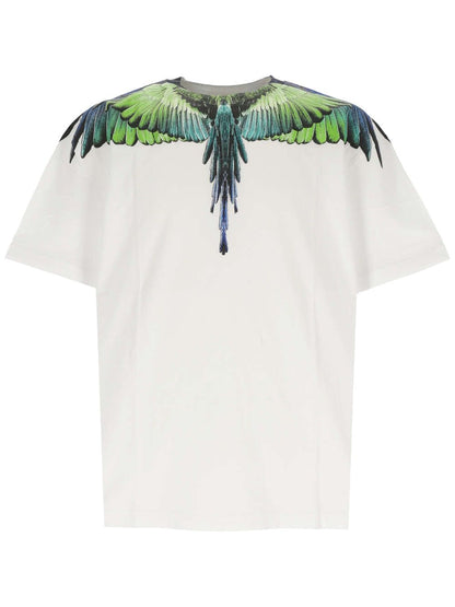 White t-shirt with wings print
