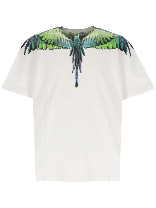 White t-shirt with wings print