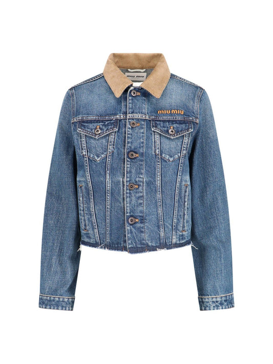 Giacca blouson in denim