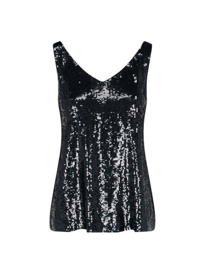 Sequin embroidery tank top