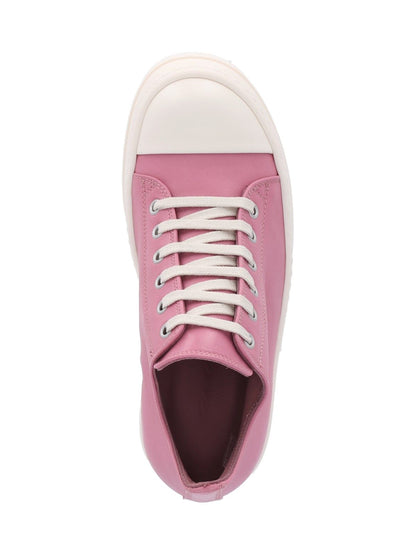 Sneakers low-top in pelle