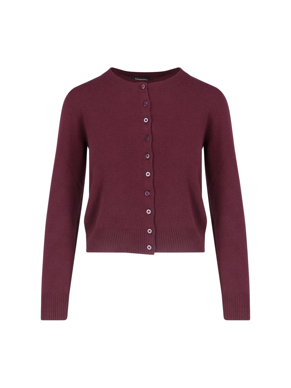 Cardigan con maglia crop bicolor