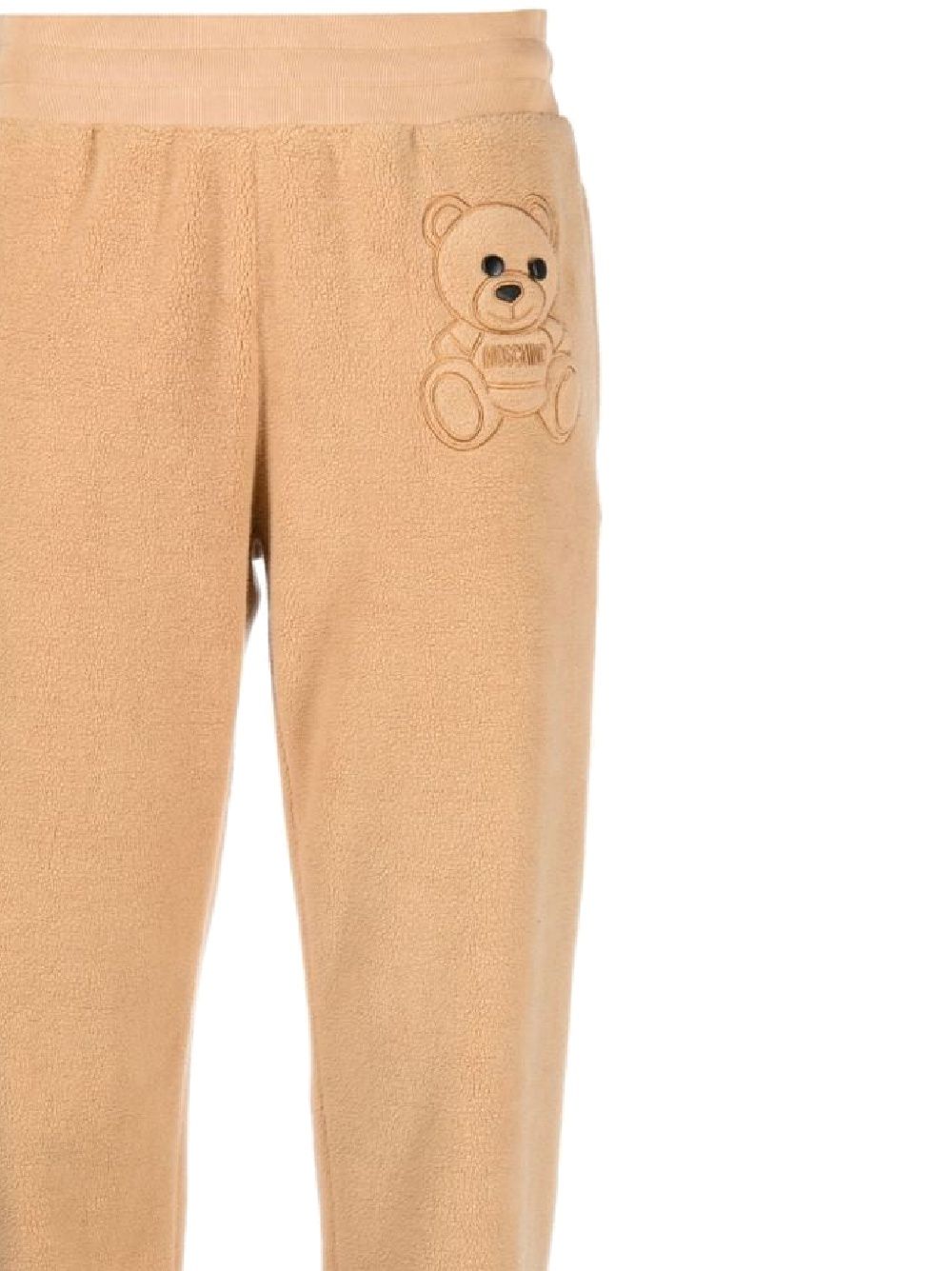Cropped trousers with teddy bear detail