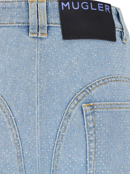 Jeans strass all-over