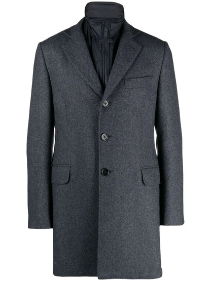 Detachable vest midi coat