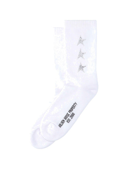 Rhinestone Logo Socks