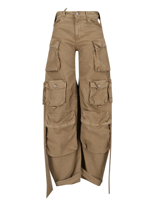 Long cut-out cargo pants