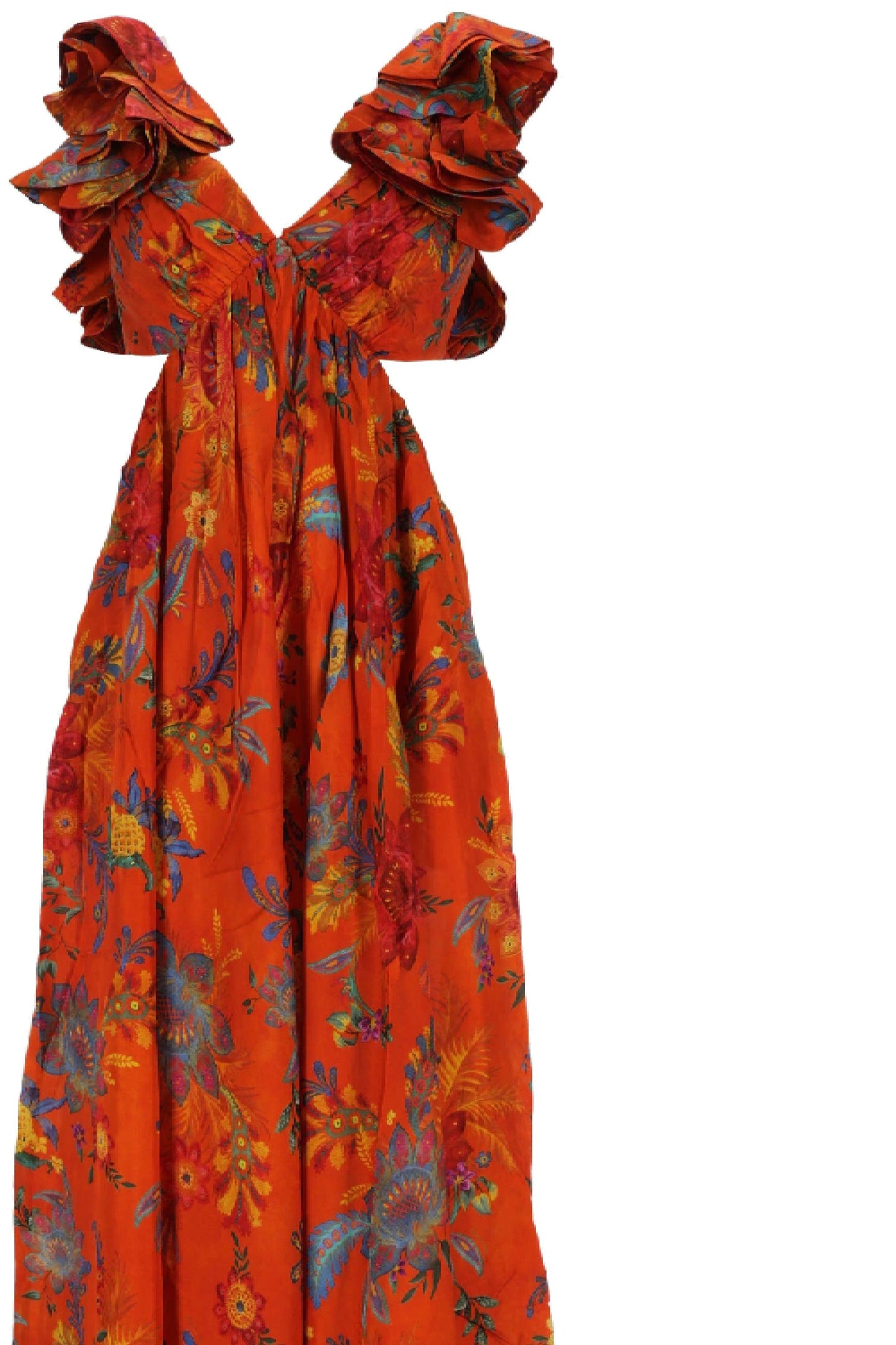 Silk midi dress with Ginger floral print