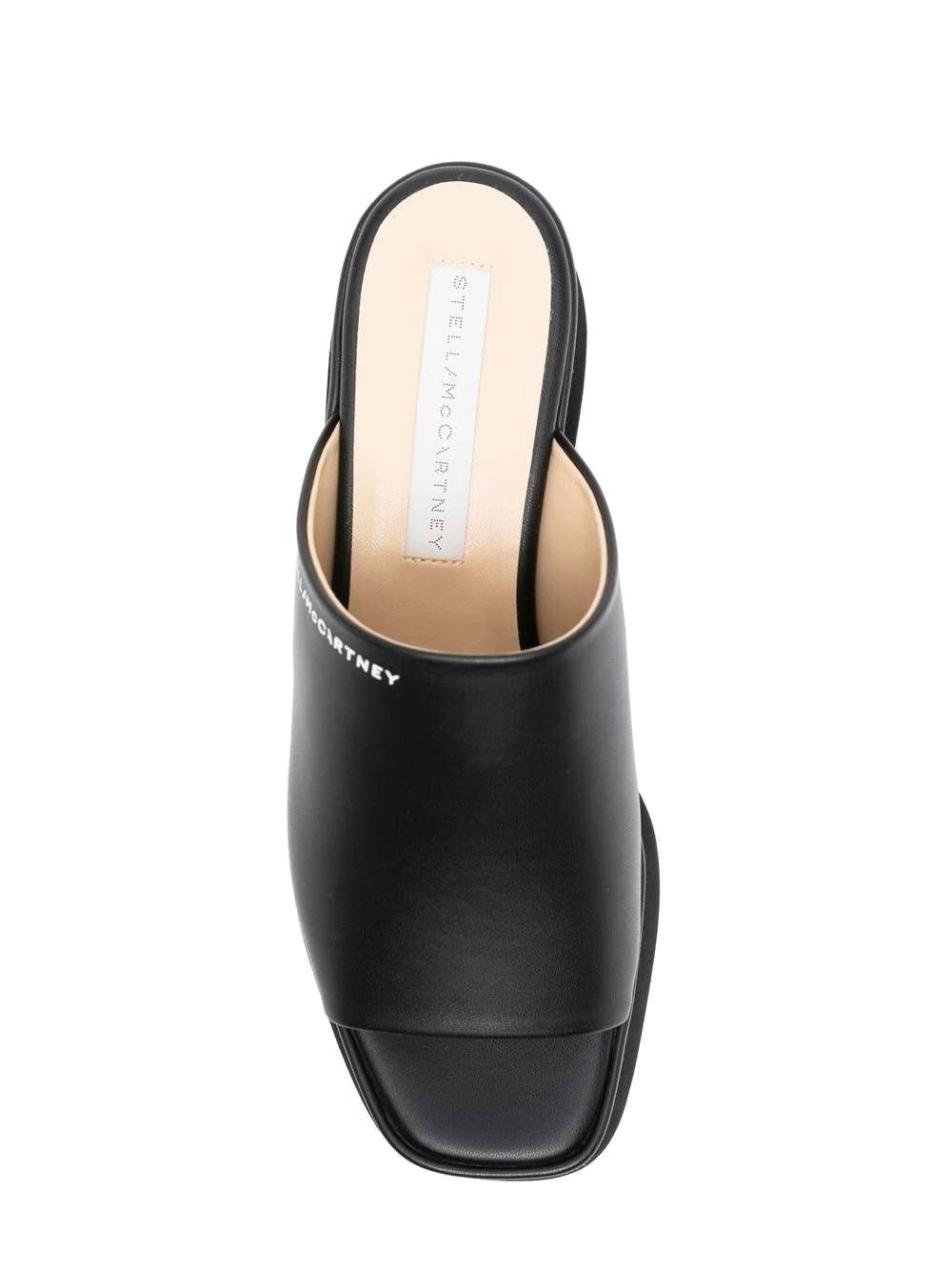Slip-on sandals with platform sole