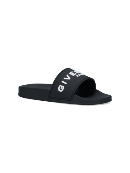 Slide-Sandalen mit Logo