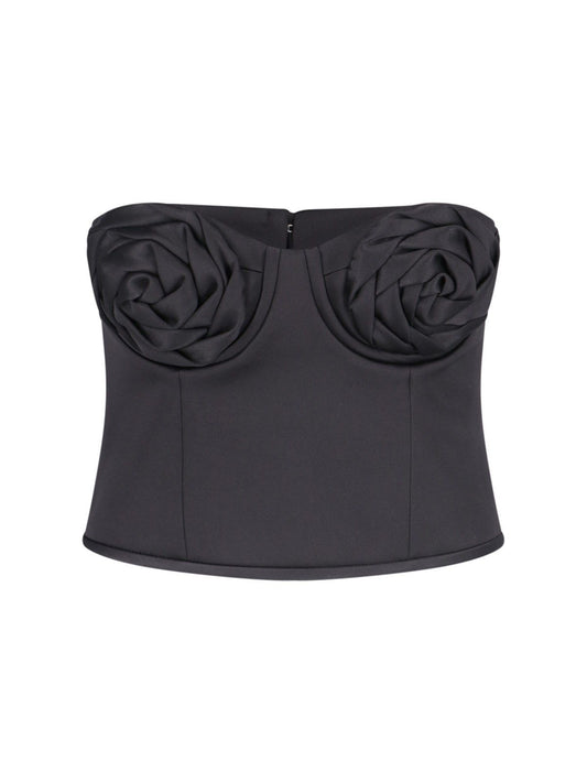 Crop top "The Satin Rose Corsette"