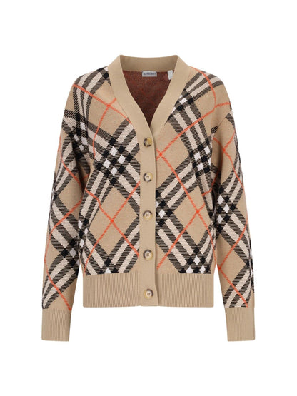 Cardigan in misto lana "Check"