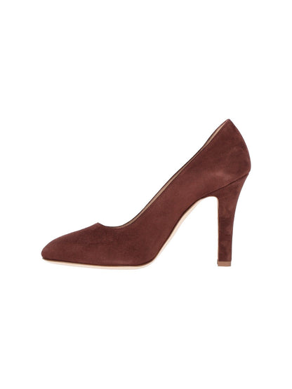 Décolleté in suede