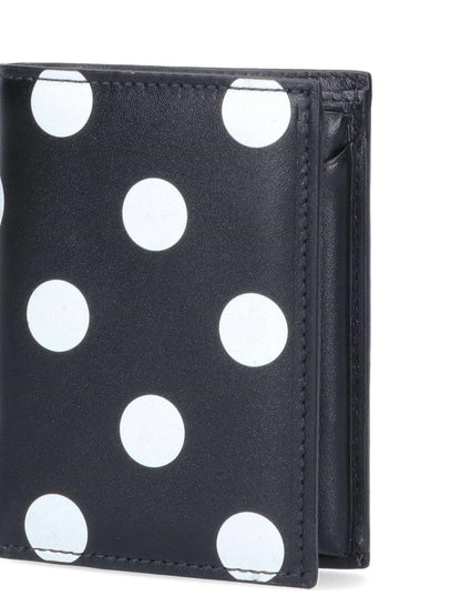 Portafoglio bifold a pois