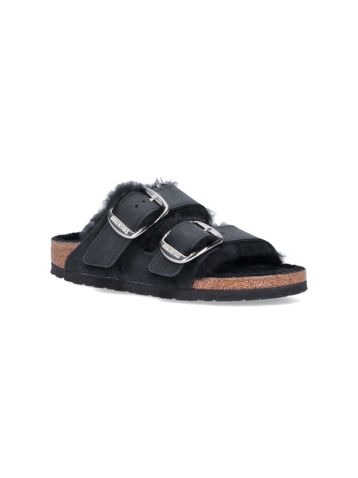 "Arizona Big Buckle" Fur Sandals