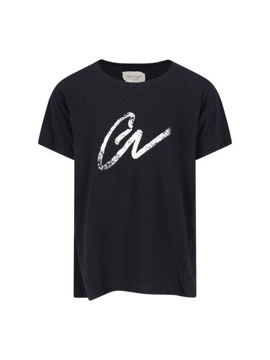 T-Shirt mit „GL“-Print