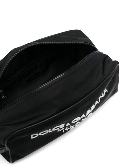 Toiletry bag with logo print
