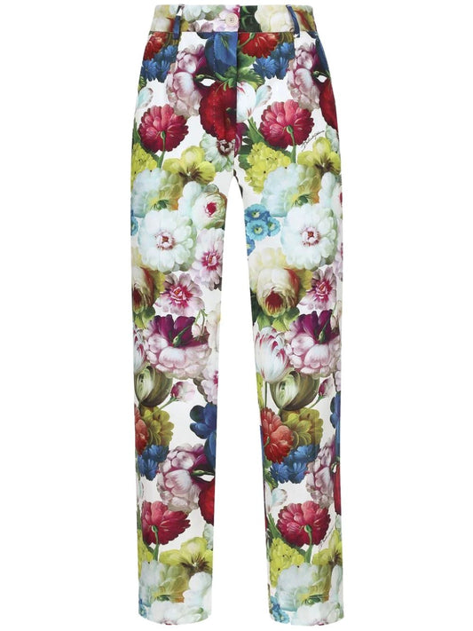 Pantaloni miticolor con stampa floreale