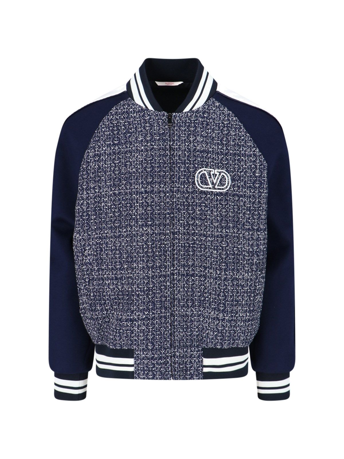 "Vlogo Signature" tweed bomber jacket