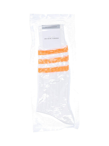 Gestreifte Socken „Fluo Orange“.