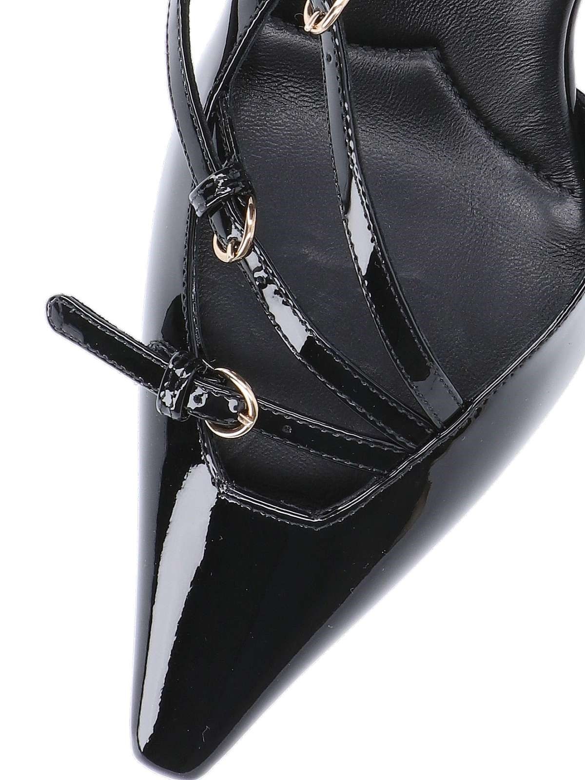 Décolleté slingback con cinturini