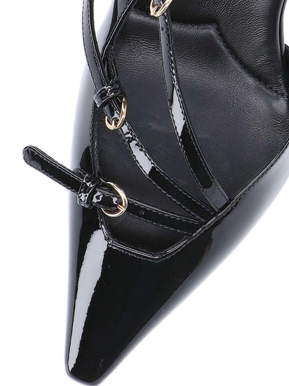 Décolleté slingback con cinturini