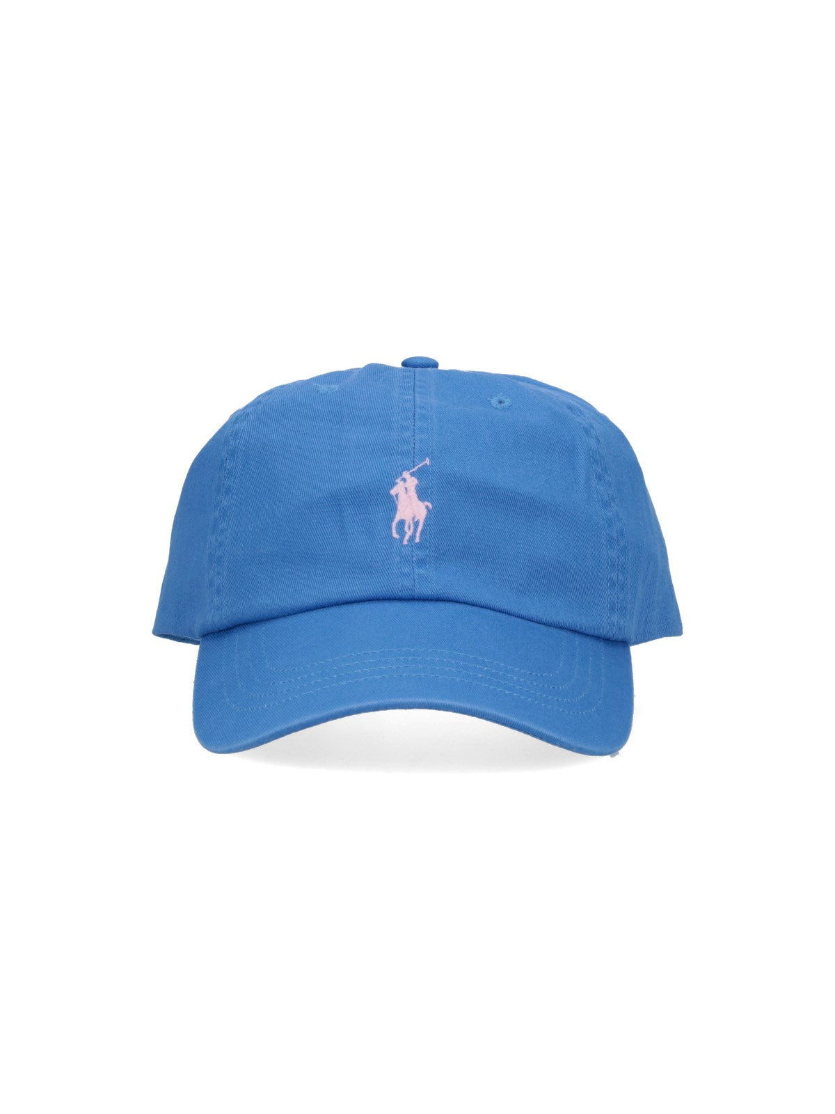 polo ralph lauren cappello baseball logo-cappelli-Polo Ralph Lauren-cappello baseball logo polo ralph lauren, in cotone azzurro, ricamo logo rosa fronte, visiera curva, ricamo logo lettering retro, cinturino regolabile retro. codice prodotto 211 912843037 composizione: 100% cotone made in: cambogia - Dresso