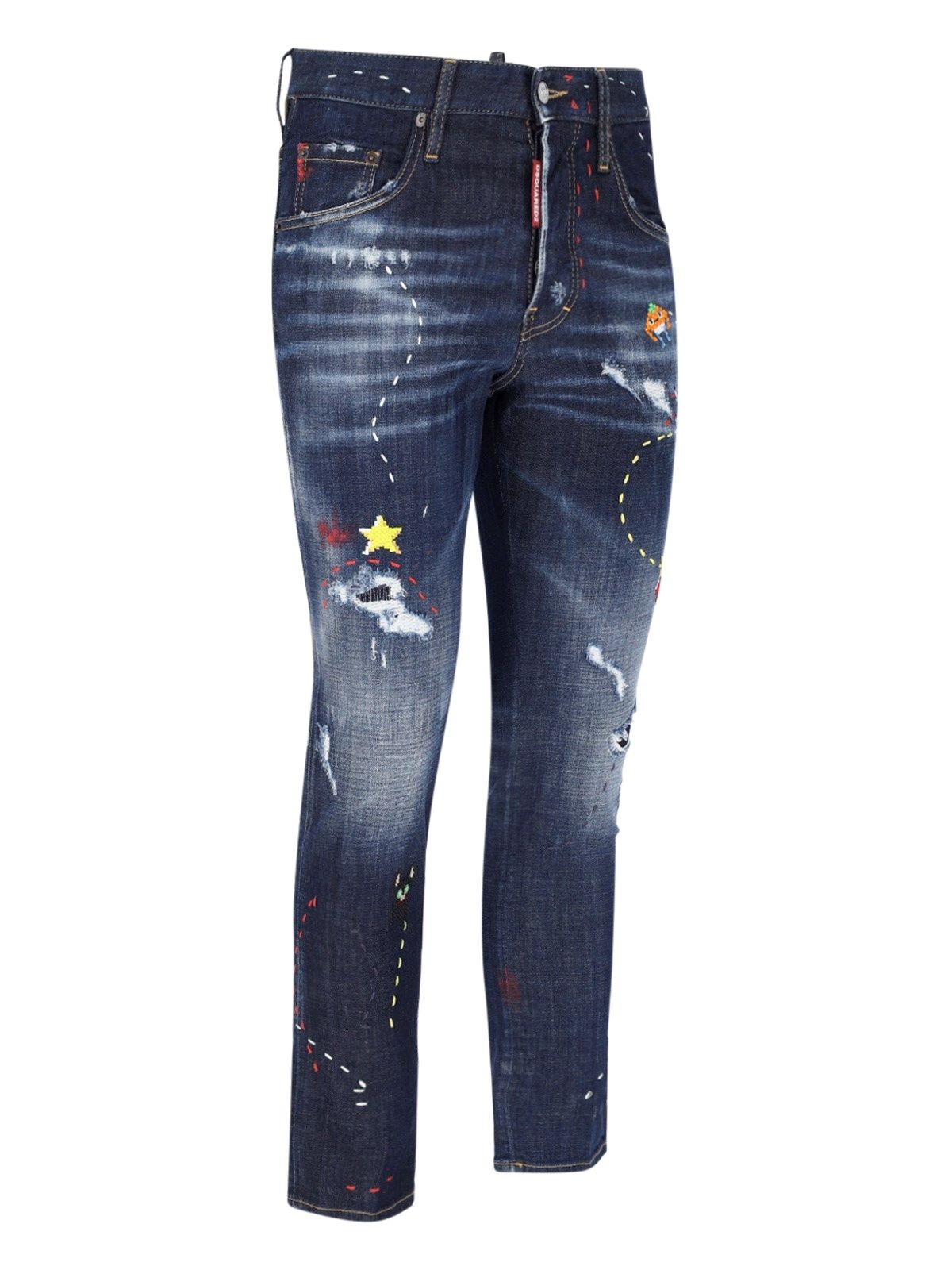 "Dark Monster Maze" slim jeans