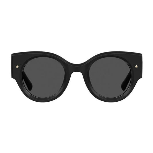 Cf 7024/s 807/IR BLACK-Occhiali da sole-Chiara Ferragni-La collezione di occhiali di Chiara Ferragni rappresenta un'armoniosa fusione di stile e creatività. Questi occhiali, ideati dalla celebre influencer, sono curati nei minimi dettagli e caratterizzati da un design cool, chic e all'avanguardia. Questo modello presenta una montatura dalla forma tonda dalle linee cat-eye. Le aste decorate con l'oversized eyelike sono perfettamente equilibrate da una sofisticata stella in metallo sul frontale. - Dresso